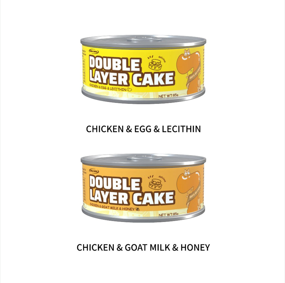 98PCS Gravy Wet Cat Food Canned, Chicken & egg yolk & lecithin & goat milk & honey, Protect Hair Health/Anti-inflammatory And Enhance Immunity (Pack of 7/98) 85g Cans