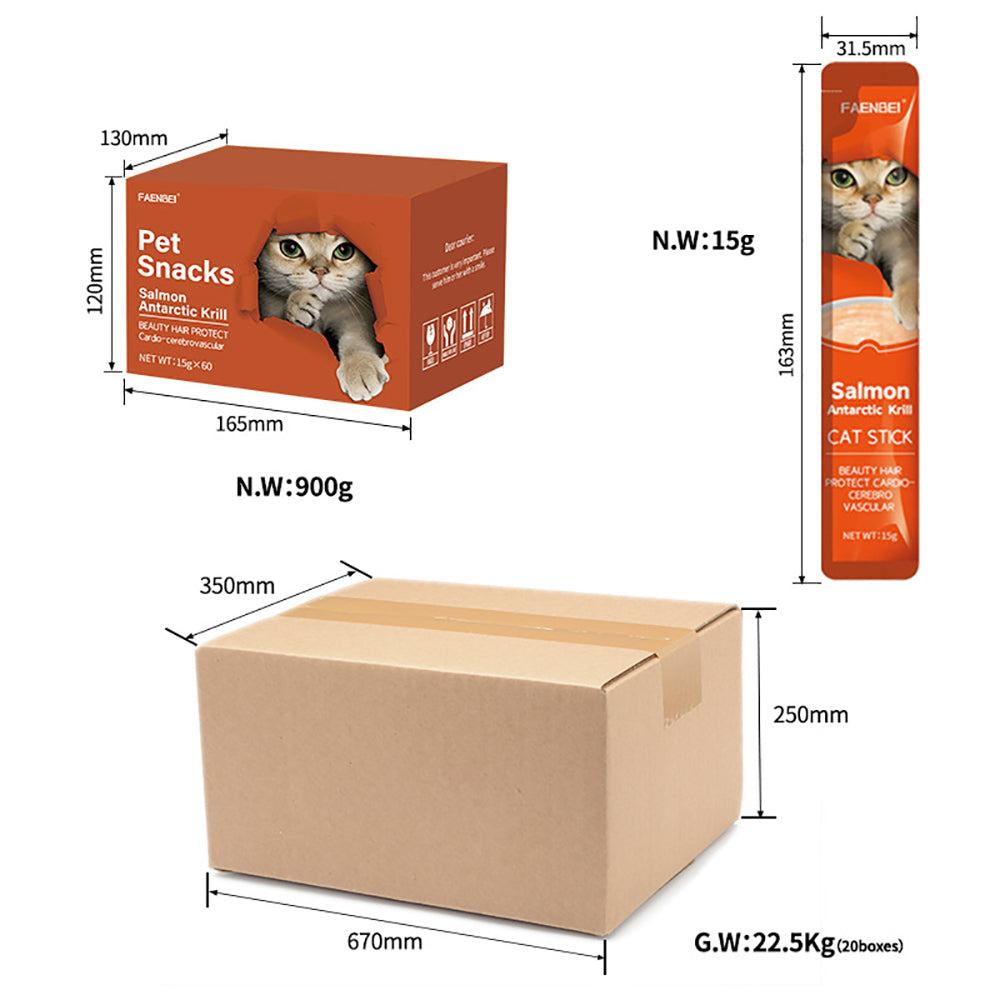 1200PCS Cat Treats Creamy Puree Chicken / Salmon / Tuna Variety Pack of Lickable, 0.44 Oz Pouches