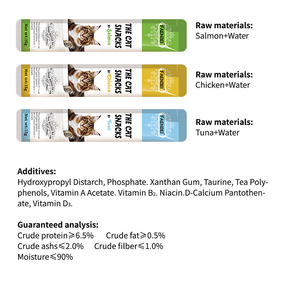 Cat Treat Bar Puree Variety Pack of Squeezable Cat Treats, 15g x 1300 Count
