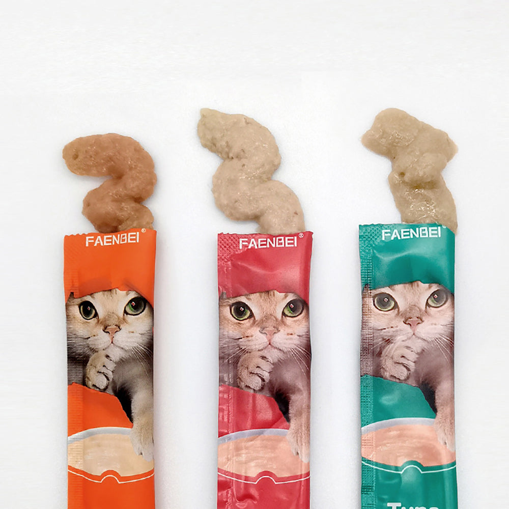 1200PCS Cat Treats Creamy Puree Chicken / Salmon / Tuna Variety Pack of Lickable, 0.44 Oz Pouches