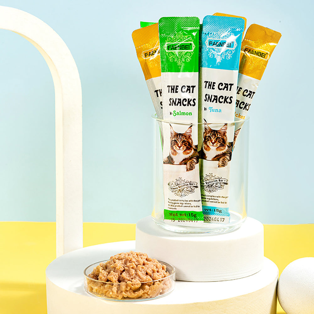 Cat Treat Bar Puree Variety Pack of Squeezable Cat Treats, 15g x 1300 Count