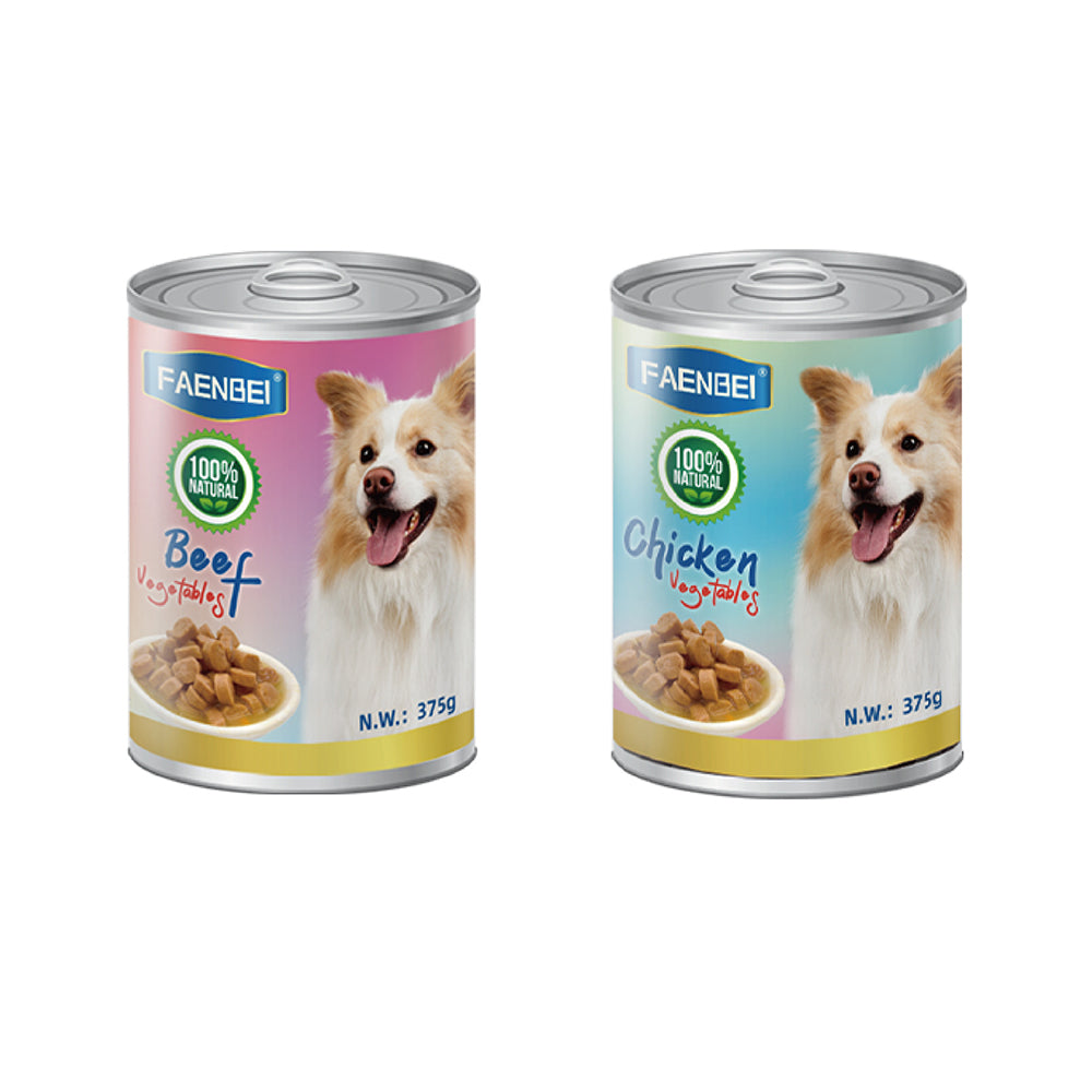 Meat Chunk Grain Free Wet Dog Food Natural Pate Chicken & Vegetables or Beef & Vegetables - (Pack of 24) 13 oz. Cans