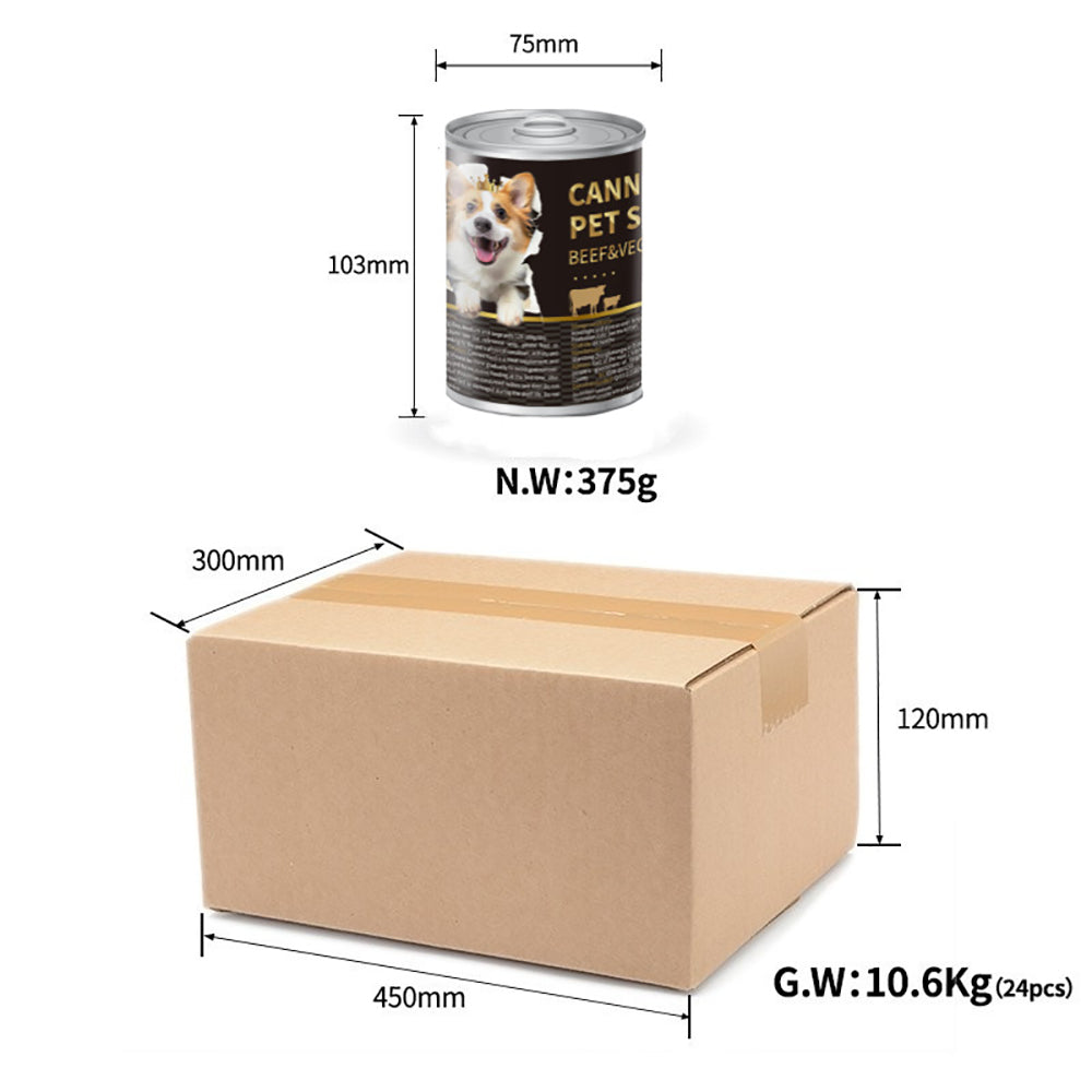 Ground Grain Free Wet Dog Food Natural Pate Chicken & Vegetables or Beef & Vegetables - (Pack of 24) 13 oz. Cans