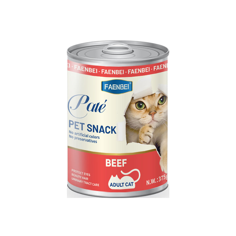 Natural Can Food for Cat Mousse, Limited Ingredient, Grain-Free Protein with No Artificial Additives, Chicken, Beef, Tuna, Salmon (24 x 375g Cans)