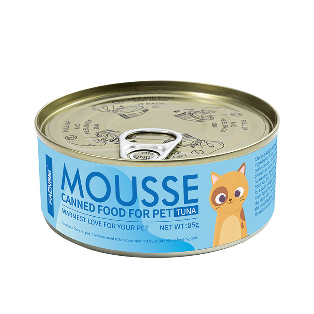 Natural Can Food for Cat Mousse, Limited Ingredient, Grain-Free Protein with No Artificial Additives, Beef, Tuna, Chicken (100 x 2.55 oz Cans)