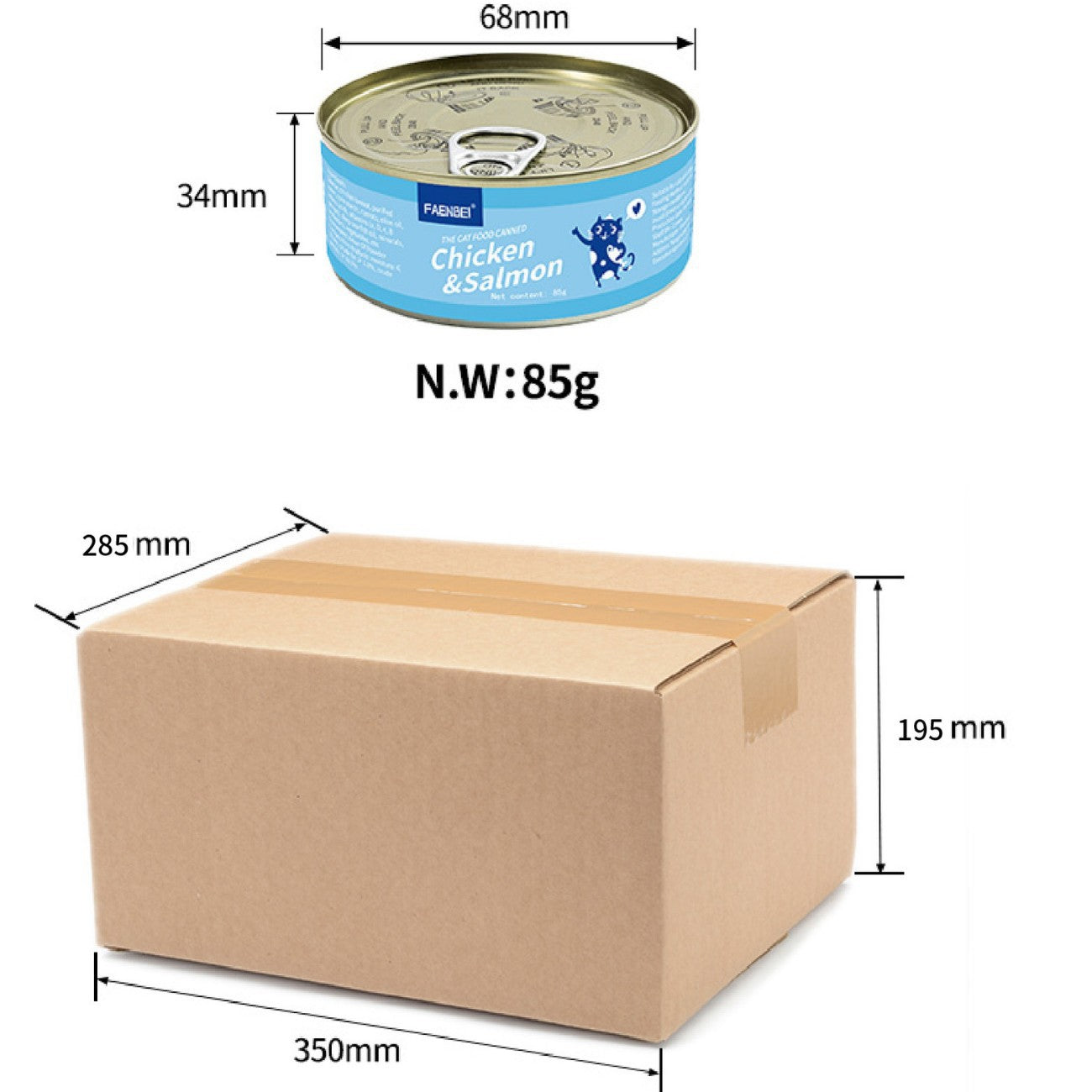 100PCS Chicken Recipe in Chicken Broth, with High Moisture Broth for Optimal Hydration, Wet Canned Cat Food, Can (100/48 Count)